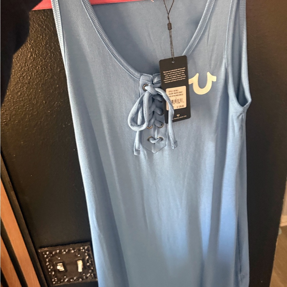 True Religion Blue midi dress NWT - Picture 9 of 15